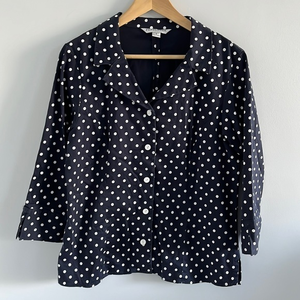 Pendleton jacket top can be used as a jacket or button up top blue‎ and white